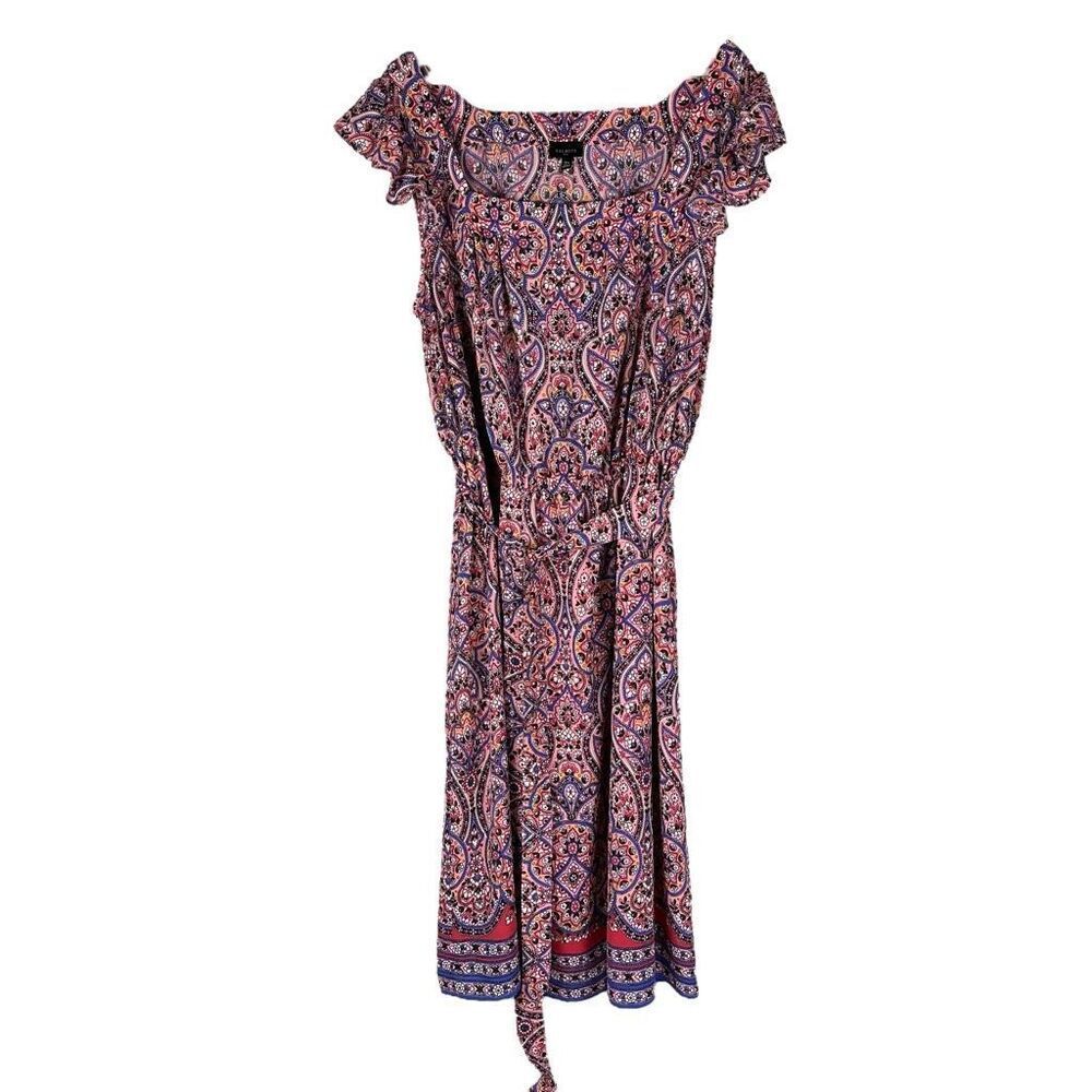Talbots Square Neck Majestic Medallion Dress size 16W - Picture 2 of 8